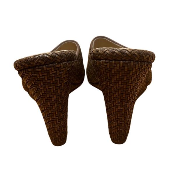 Veronica Beard Dali Brown Raffia Wedges Sandals Size Size 9.5 - Picture 7 of 8